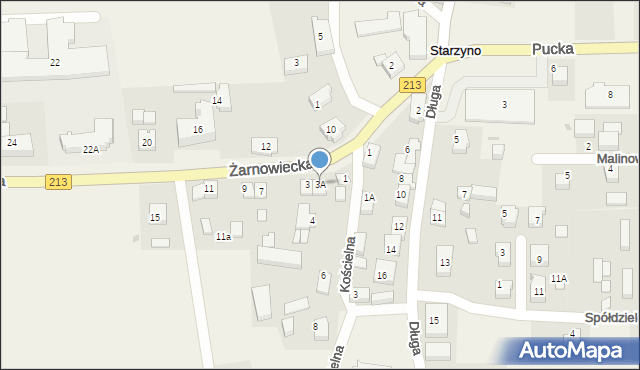 Starzyno, Żarnowiecka, 3A, mapa Starzyno