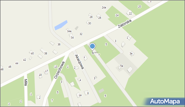 Stawinoga, Zatorska, 9, mapa Stawinoga