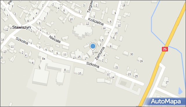 Stawiszyn, Zamurna, 1, mapa Stawiszyn