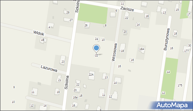 Stok Lacki, Zacisze, 12, mapa Stok Lacki