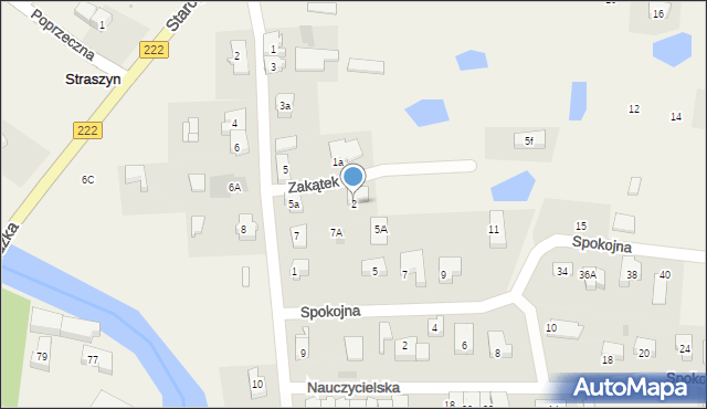 Straszyn, Zakątek, 2, mapa Straszyn