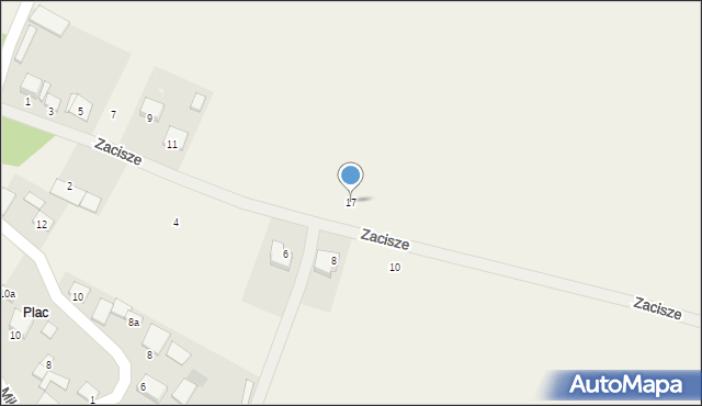 Strawczynek, Zacisze, 17, mapa Strawczynek