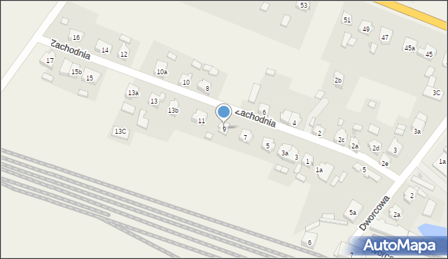 Strzałkowo, Zachodnia, 9, mapa Strzałkowo