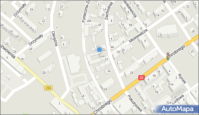 Strzelce Krajeńskie, Zachodnia, 20, mapa Strzelce Krajeńskie