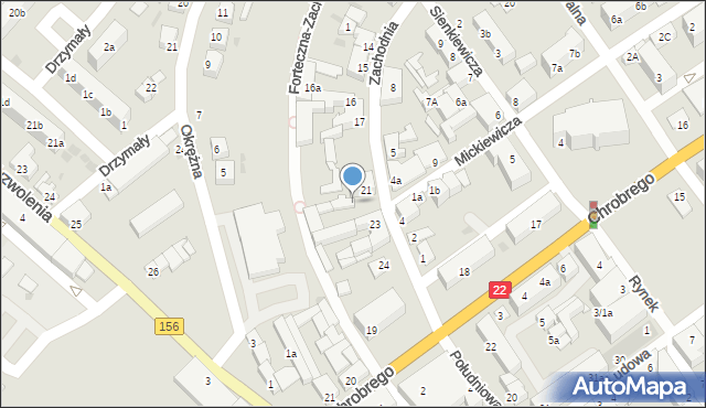 Strzelce Krajeńskie, Zachodnia, 22, mapa Strzelce Krajeńskie