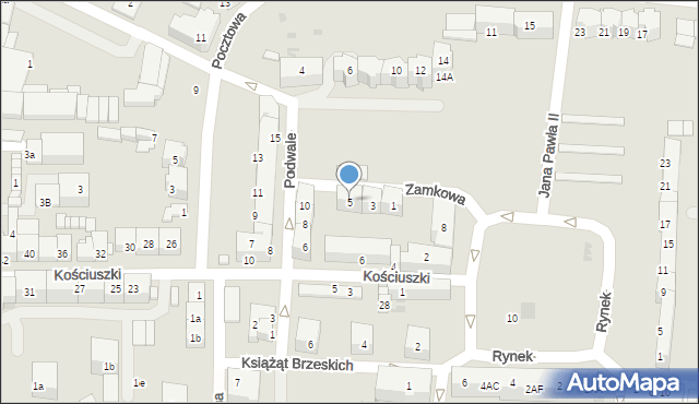 Strzelin, Zamkowa, 5, mapa Strzelin