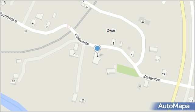 Strzyżów, Zadworze, 4, mapa Strzyżów