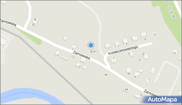 Strzyżów, Żarnowska, 3, mapa Strzyżów