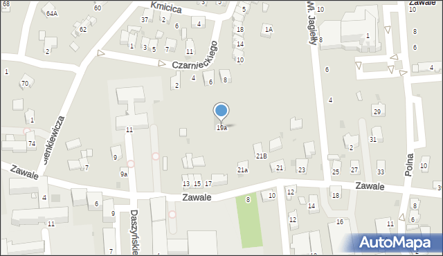 Strzyżów, Zawale, 19a, mapa Strzyżów