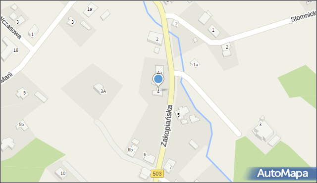 Suchacz, Zakopiańska, 4, mapa Suchacz