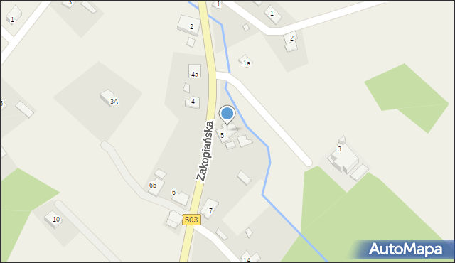 Suchacz, Zakopiańska, 5a, mapa Suchacz