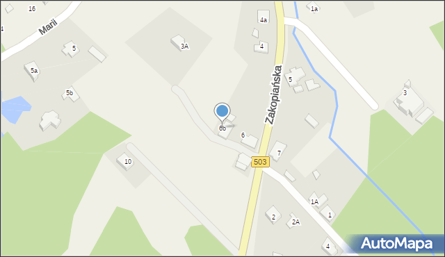 Suchacz, Zakopiańska, 6b, mapa Suchacz