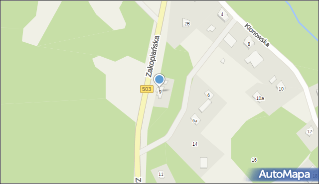 Suchacz, Zakopiańska, 9, mapa Suchacz