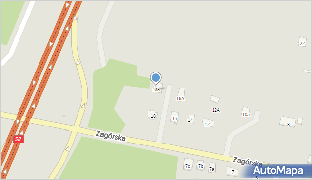 Suchedniów, Zagórska, 18a, mapa Suchedniów