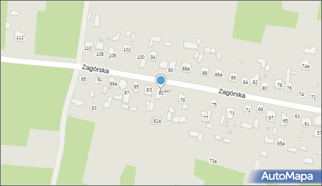 Suchedniów, Zagórska, 81, mapa Suchedniów