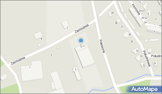 Sulechów, Zachodnia, 1, mapa Sulechów