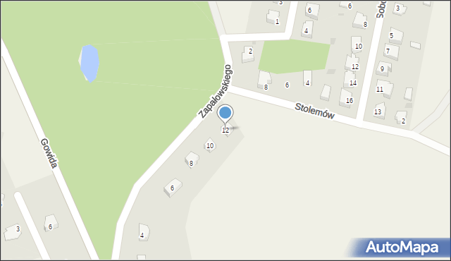 Sulęczyno, Zapałowskiego, ks., 12, mapa Sulęczyno