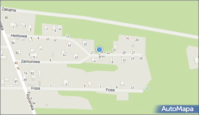 Sulejów, Zamurowa, 6, mapa Sulejów