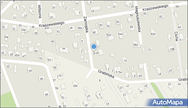 Sulejówek, Zamojska, 2, mapa Sulejówek