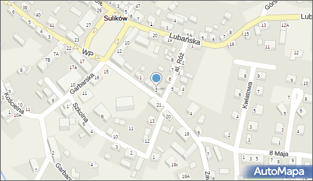 Sulików, Zawidowska, 2, mapa Sulików