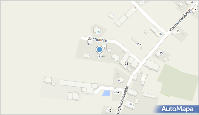 Sulimów, Zachodnia, 5, mapa Sulimów