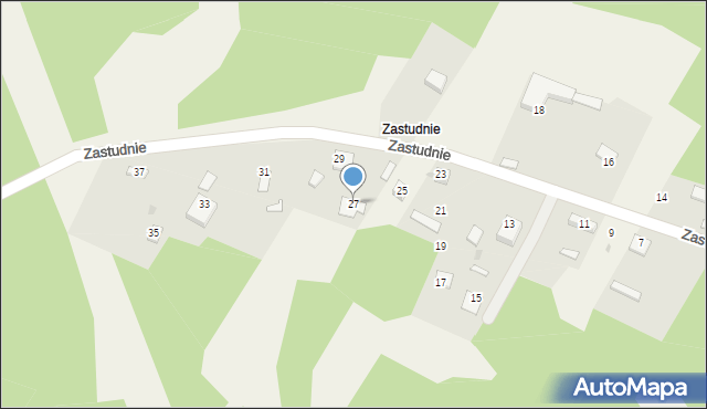 Suliszowice, Zastudnie, 27, mapa Suliszowice