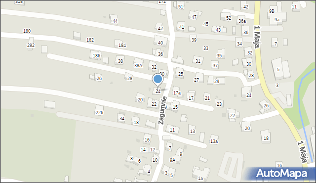Sułkowice, Zagumnie, 24, mapa Sułkowice