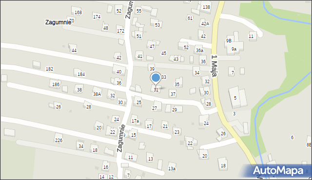 Sułkowice, Zagumnie, 31, mapa Sułkowice