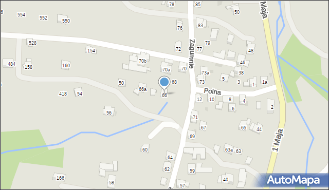 Sułkowice, Zagumnie, 66, mapa Sułkowice