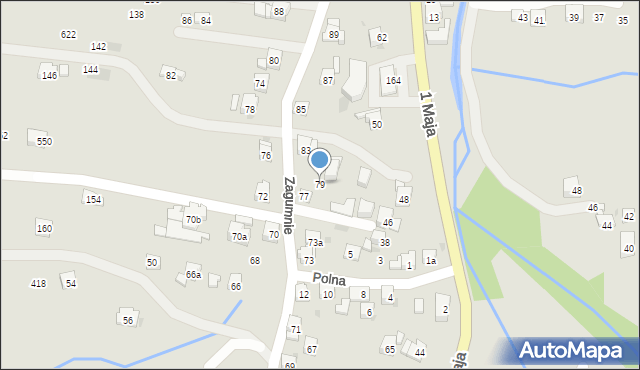 Sułkowice, Zagumnie, 79, mapa Sułkowice