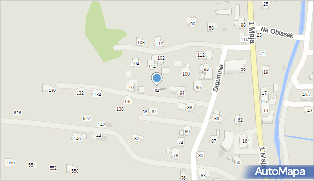 Sułkowice, Zagumnie, 92, mapa Sułkowice