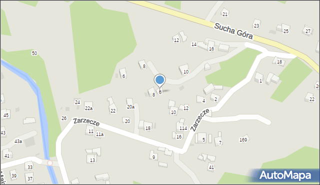 Sułkowice, Zarzecze, 6, mapa Sułkowice
