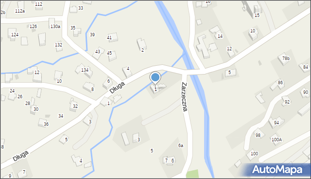 Sułkowice, Zarzeczna, 1, mapa Sułkowice