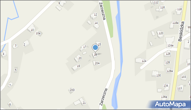 Sułkowice, Zarzeczna, 18, mapa Sułkowice