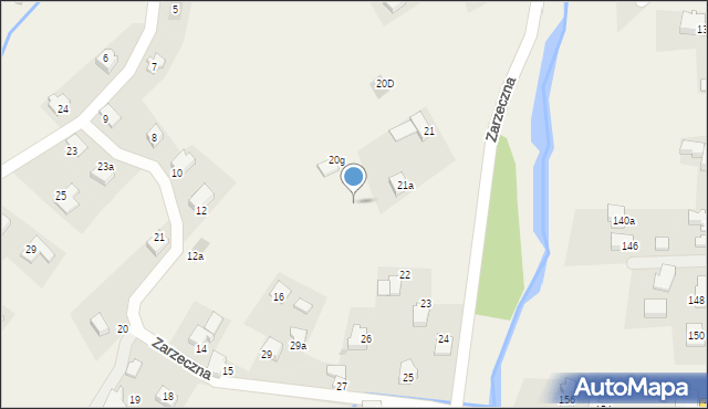 Sułkowice, Zarzeczna, 21b, mapa Sułkowice