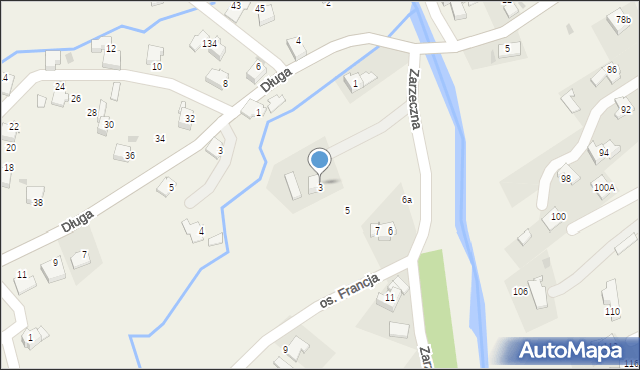 Sułkowice, Zarzeczna, 8, mapa Sułkowice