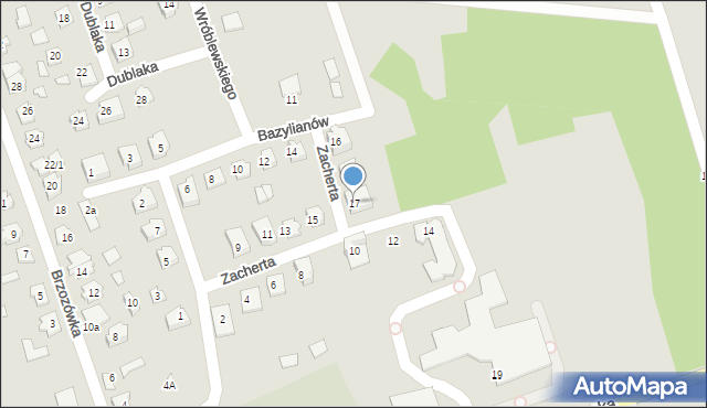 Supraśl, Zacherta Fryderyka Wilhelma, 17, mapa Supraśl