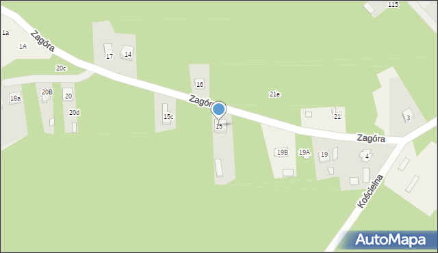 Susiec, Zagóra, 15, mapa Susiec