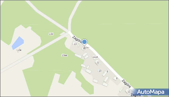 Susiec, Zagóra, 90, mapa Susiec