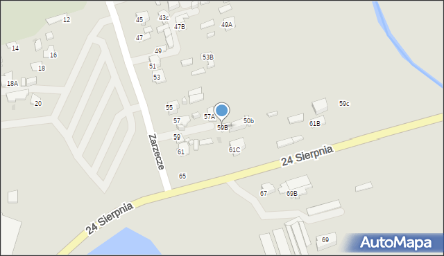 Suwałki, Zarzecze, 59B, mapa Suwałk