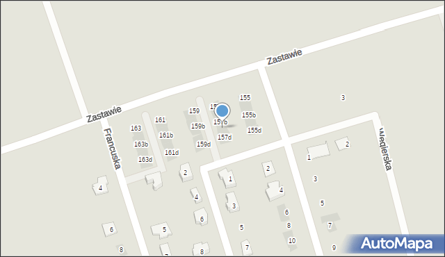 Suwałki, Zastawie, 157c, mapa Suwałk