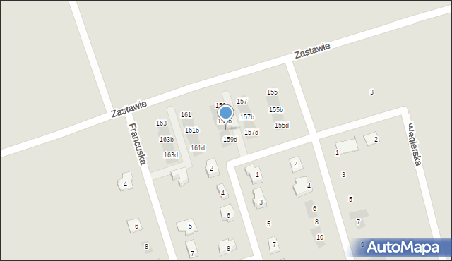 Suwałki, Zastawie, 159c, mapa Suwałk