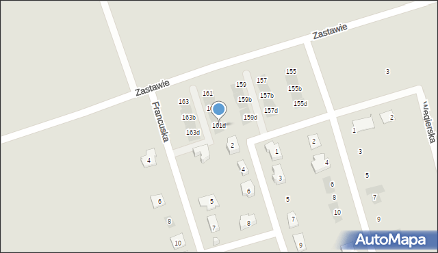 Suwałki, Zastawie, 161d, mapa Suwałk