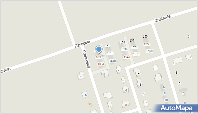 Suwałki, Zastawie, 163b, mapa Suwałk