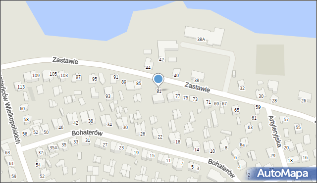 Suwałki, Zastawie, 81, mapa Suwałk