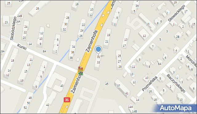 Świdnica, Zamenhofa Ludwika, dr., 31, mapa Świdnicy