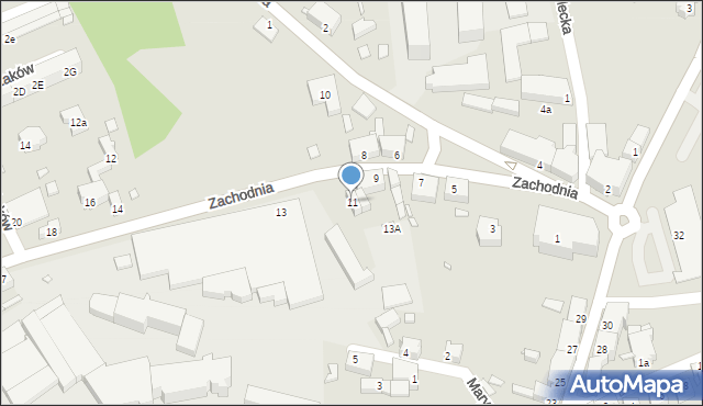 Świebodzin, Zachodnia, 11, mapa Świebodzin