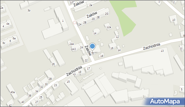 Świebodzin, Zachodnia, 20, mapa Świebodzin