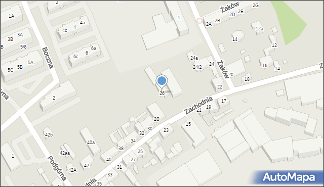 Świebodzin, Zachodnia, 26, mapa Świebodzin