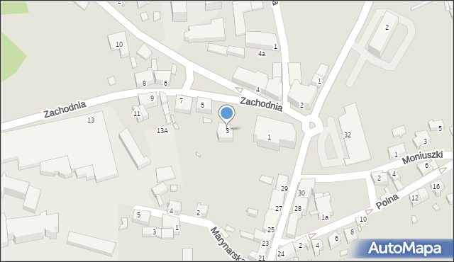 Świebodzin, Zachodnia, 3, mapa Świebodzin